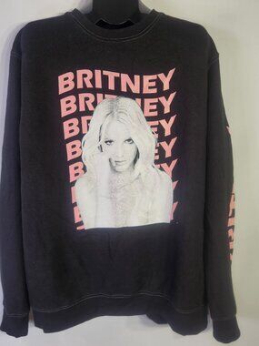NWOT Circle Clothing Britney Spears Black Sweatshirt w/Pink Lettering – Size 2XL